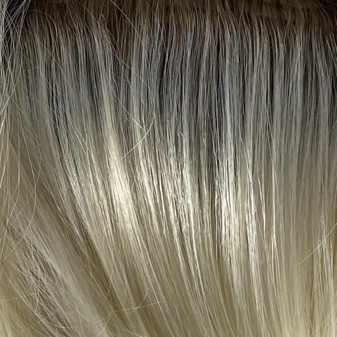 Seashell Blond-R - A mixture of cool white blond and creamy white tones combined with a soft brown root. Seashell Blond-R - A mixture of cool white blond and creamy white tones combined with a soft brown root.