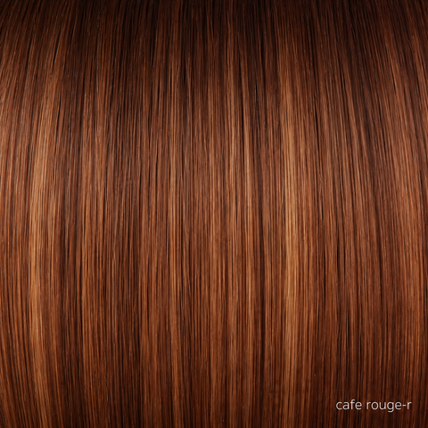 A dimensional auburn copper blend with rich reddish-brown roots melting into warm copper highlights. Sun-kissed, balayage-inspired ends and face-framing pieces create natural, radiant depth.