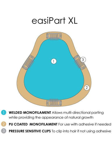 8" EasiPart XL Heat Defiant Hairpiece
