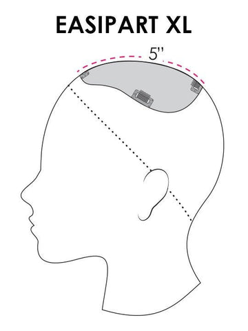 8" EasiPart XL Heat Defiant Hairpiece