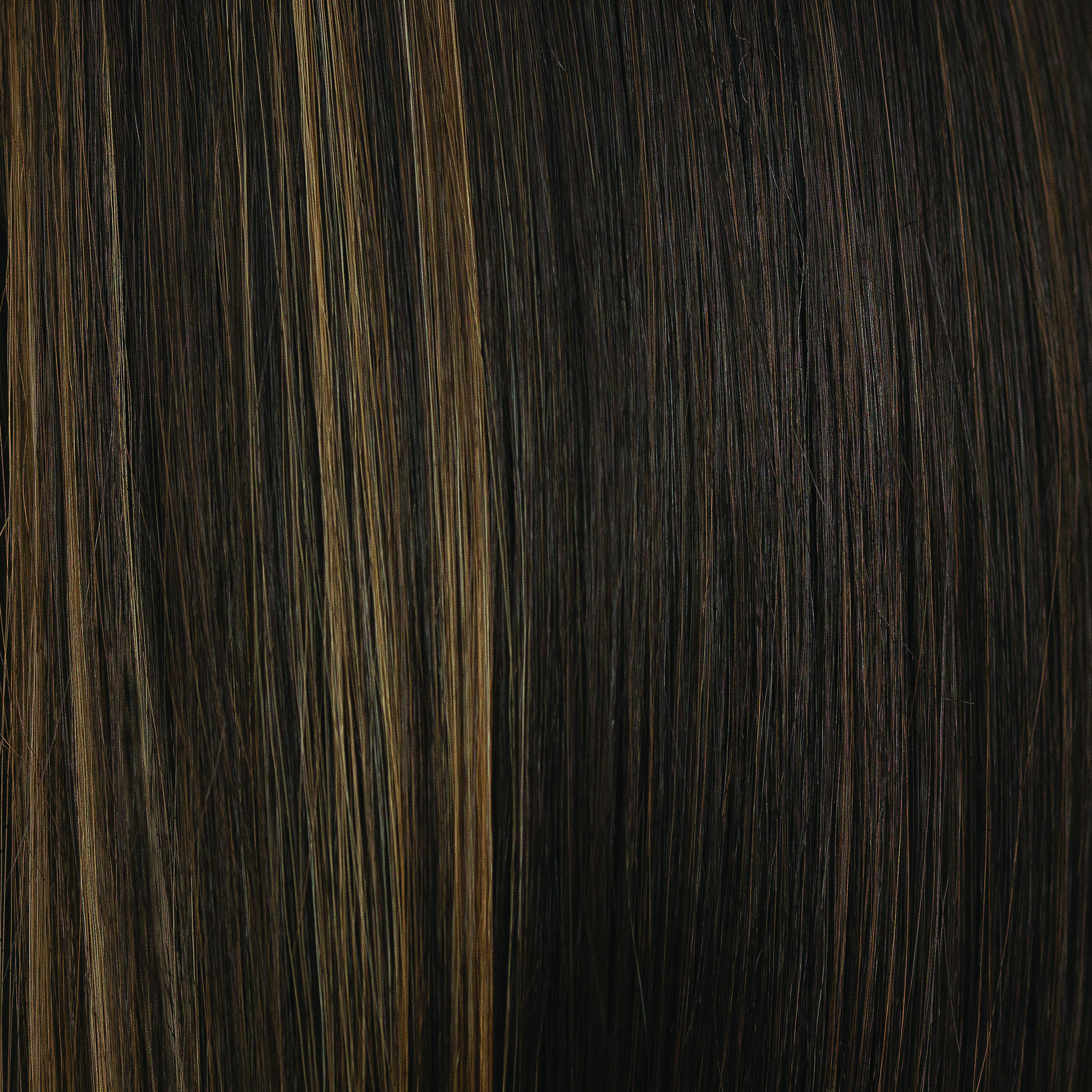 Fudge Ripple  -  Cool, dark brown based with ashy medium blond highlights. Fudge Ripple features carefully placed highlights frame a very lavish look.