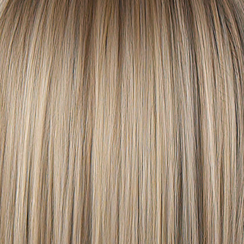 Greige-R - A perfect blend of silver-grey and beige tones creates a sophisticated look. Adding a medium brown root completes the overall color appearance, making it a great alternative to traditional blonde shades.