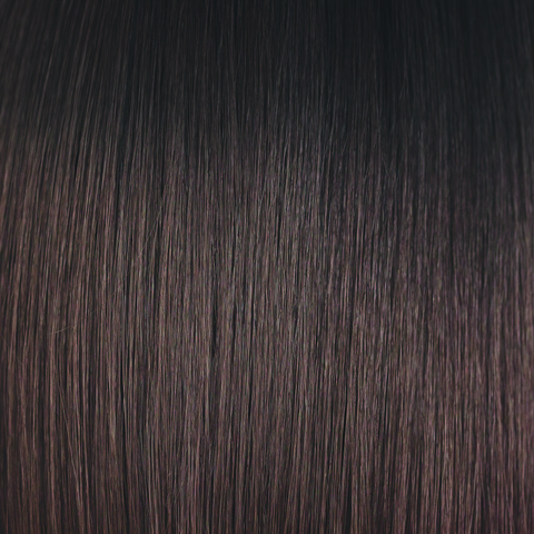 Hot Chocolate  -  An expensive looking color is a dark brown with a subtle blend of dark chocolate and milk chocolate tones, while maintaining a natural regrowth which keeps this color looking very realistic. Hot Chocolate is one of our high heat colors.