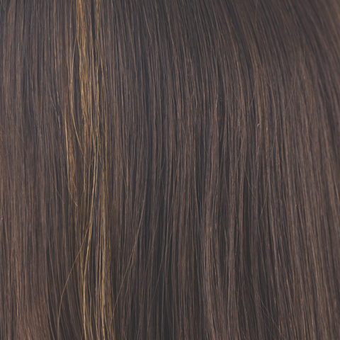 Kahlua Blast  -  A cool toned brown that has a Dark Chocolate-base. This color has a lively yellow golden streak on the front, making it a statement color for daily wear.
