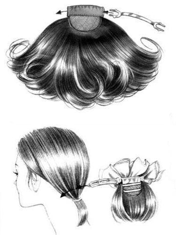 Short Ponytail On Barrette 235 Hairpiece