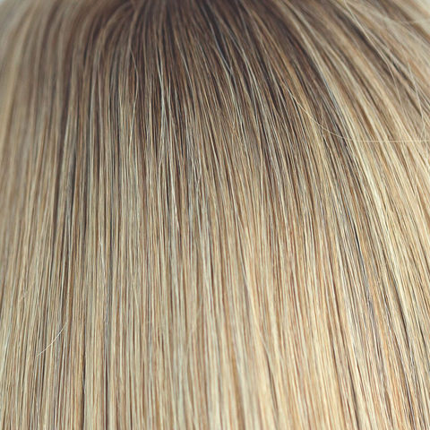 Moonlight Blonde Root  -  The perfect mixture of warm medium blond and cool light blond. The medium brown roots provide a natural burst of color, that's both defined and classy!