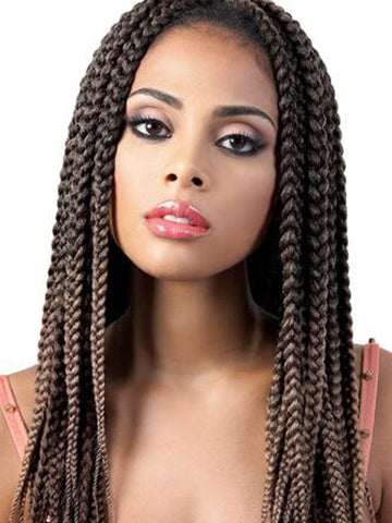 Crochet Silky Featherlite Pre-loop Big Box Braid 20"x2 Weave