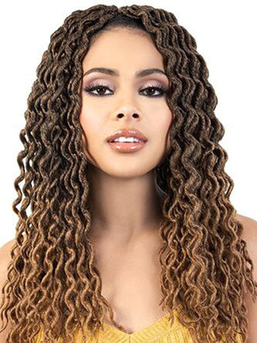 Crochet Featherlite Pre-loop Curl Faux Loc 14"x3 Weave