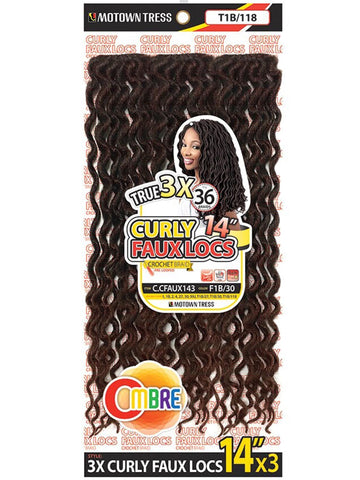 Crochet Featherlite Pre-loop Curl Faux Loc 14"x3 Weave