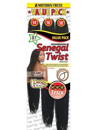 Crochet Senegal Twist Multi 14", 16", & 18" Extensions Pack