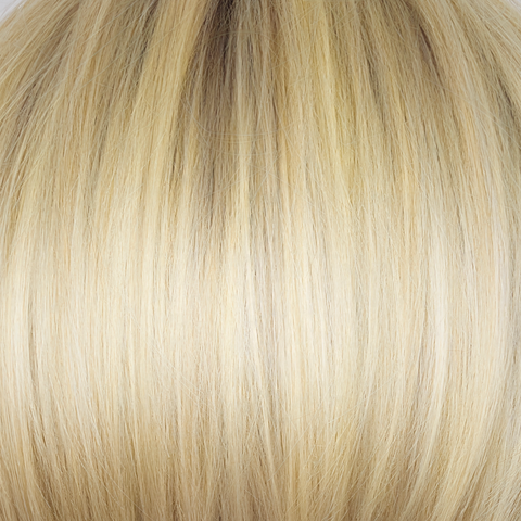 Light Ash Blond-R - This stunning cream ash blonde features natural-looking ash brown and white-grey roots that blend seamlessly into a variety of ash blonde tones. Woven with ash pearl blonde, creamy ivory, and pale creams, this fashion-forward shade delivers a sophisticated, multi-tonal finish for an elegant ash blonde look.