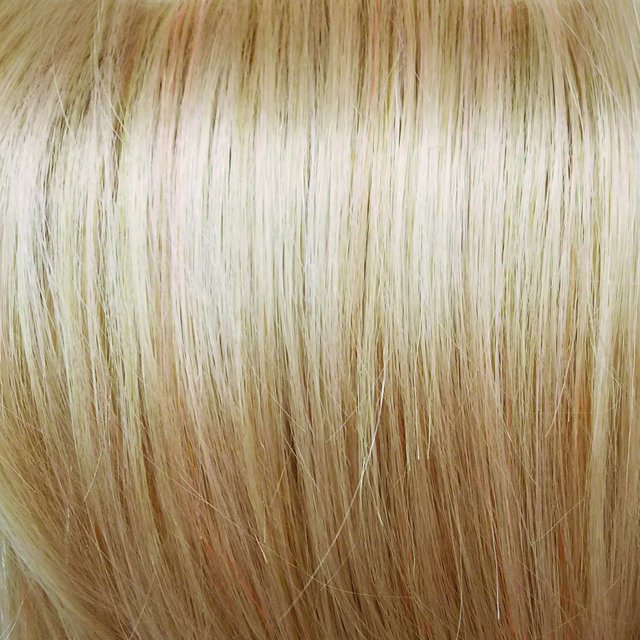 Peach Gold  -  At first glance, this looks like a brilliant medium brown rooted blond, then it pops like a concerto of colored sunbeams with the palest of peaches, limes and lilac pinks. Pastel Rainbow-R is full of surprises.