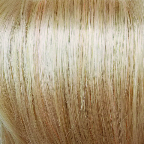 Peach Gold  -  At first glance, this looks like a brilliant medium brown rooted blond, then it pops like a concerto of colored sunbeams with the palest of peaches, limes and lilac pinks. Pastel Rainbow-R is full of surprises.