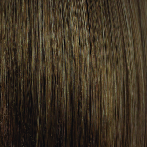 Pecan  -  A delightful mixture of warm medium brown and ashy medium brown. With both tones of brown, it's an excellent color choice for any length and style.