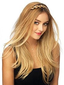 Thick Braid Elastic Headband Synthetic Hairpiece
