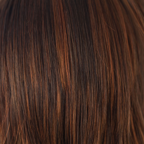 Red Pepper  -  This dark red brown has red spicy deep scarlet tones and the finest tiny espresso lowlights. 