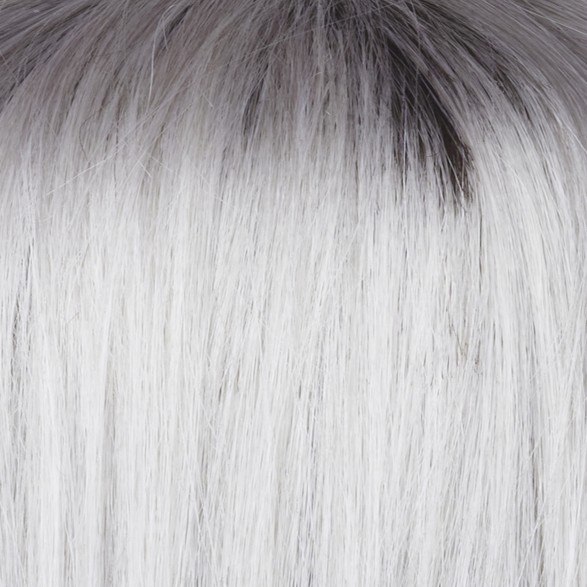 Smoke Ivory  -  A mid cool beige brown root that is softly blended into the sublime finely woven white, platinum, ivory and smoked ivory strands. These then transcend into white tipped ends.