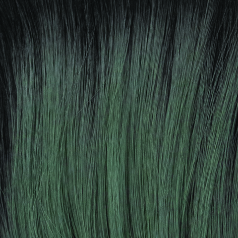 Smoky Forest  -  A fused forest green with off-black roots. 