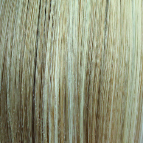 Sugar Cookie  -  This is a creamy blond color with thick ribbon weaves of toasted biscuit, honey blonds and porcelain whites all running through. 