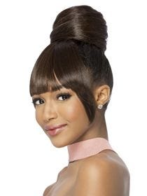Shy Heat Friendly Synthetic Bang and Bun Hairpiece