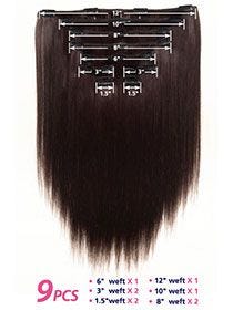 9 Piece Clip In Weave 18" Synthetic Extensions
