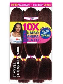 Jumbo Kanekalon Braid 10 Pack Weaving Extensions