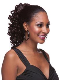 Ring Drawstring Synthetic Hairpiece